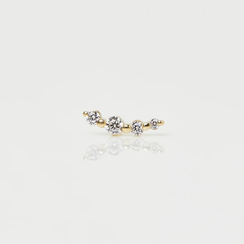 dainty gold anchor bracelet Shooting Star Climber Earring