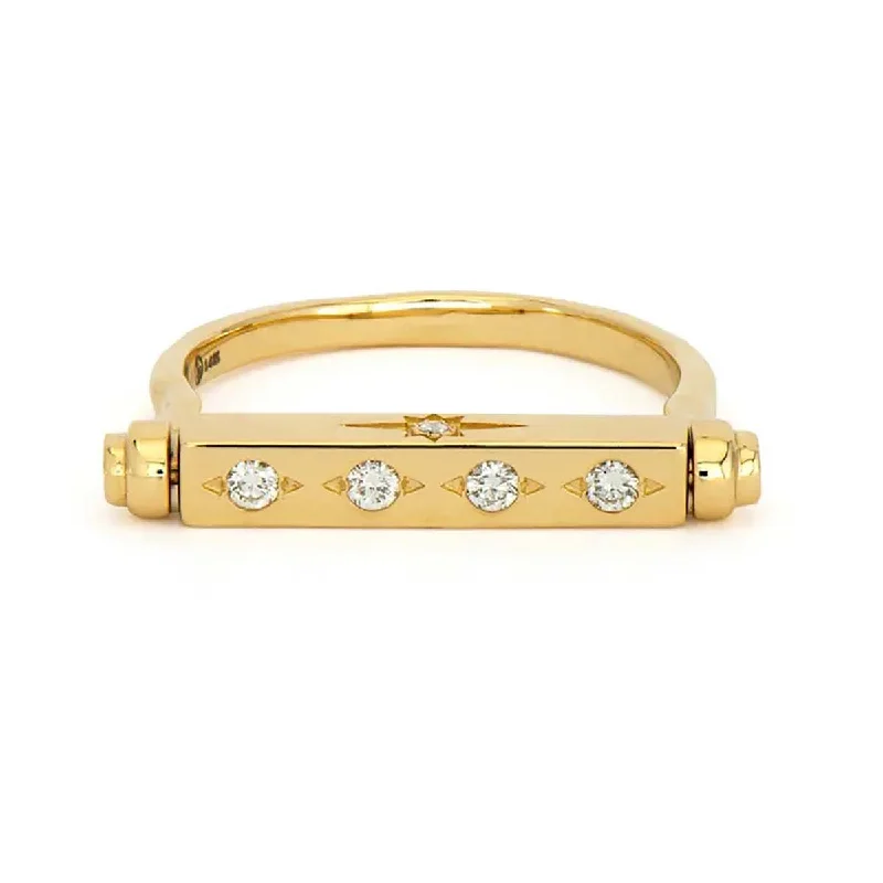 pearl stud earrings classic Shooting Star Engravable Narrow Flip Ring
