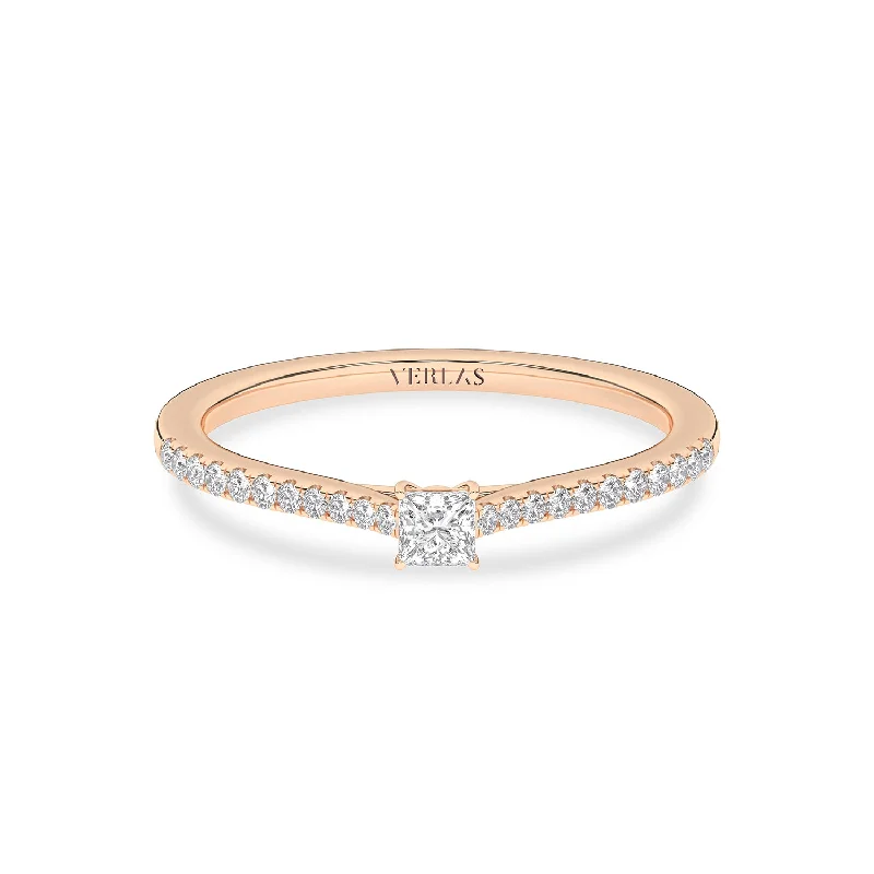 delicate heart stud earrings Signature Princess Ring