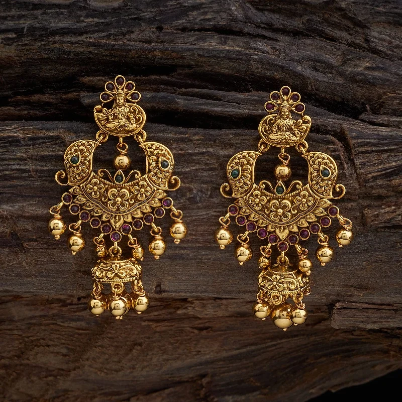 simple crystal earrings Silver Temple Earring 162686