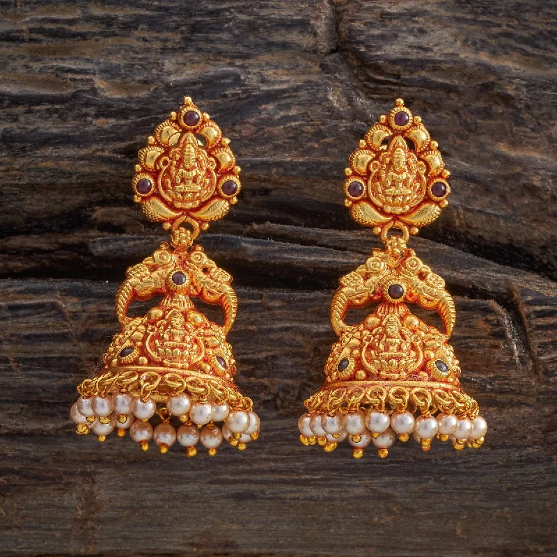 minimalist black diamond studs Silver Temple Earring 177681