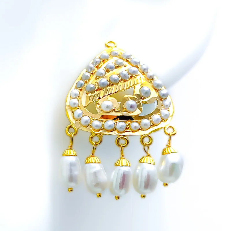 raw crystal cuff bracelet Sophisticated Glossy 22k Gold Pearl Earrings