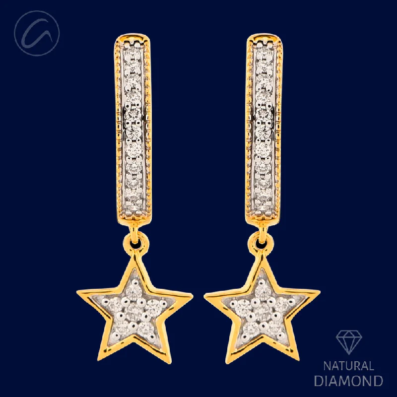 unique tribal silver ring Sparkling Star 18K Gold + Diamond Bali Earrings 4 - PICTURE MISSING