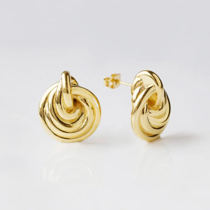 men’s tungsten carbide ring Statement Twist Earrings