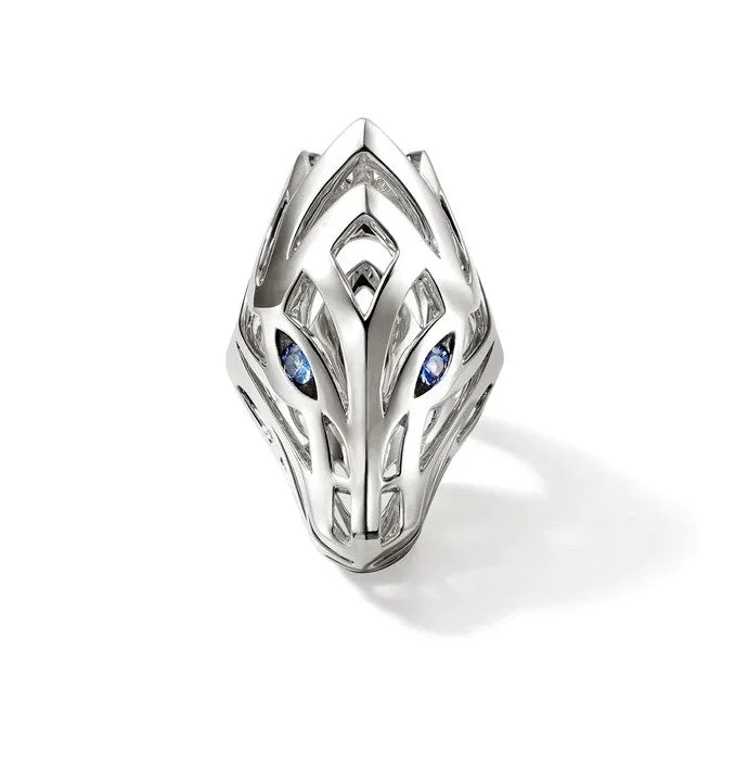 celestial moon and star bracelet Sterling Silver White Naga Ring Size 8