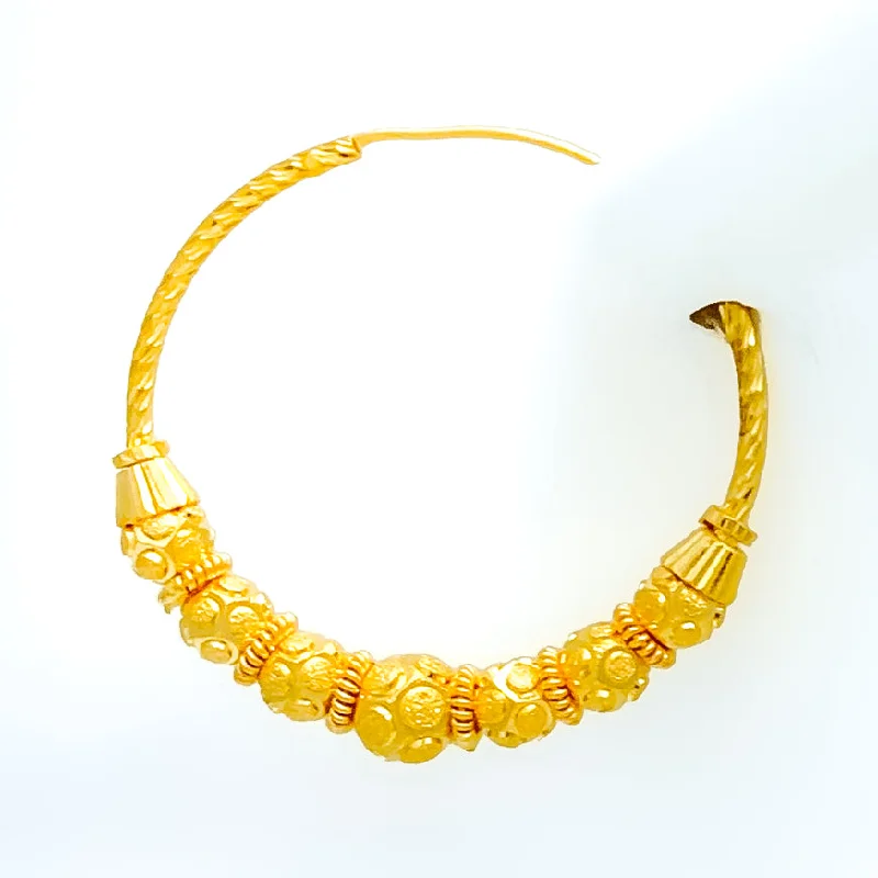celestial meteor shower earrings Stylish Brilliant 22k Gold Bali
