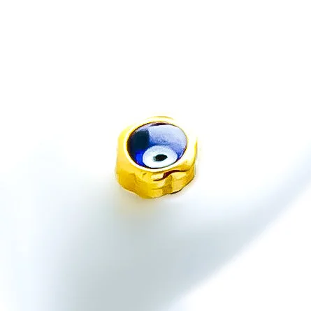 elegant aquamarine drop earrings Stylish Mini Evil Eye 21k Gold Earrings
