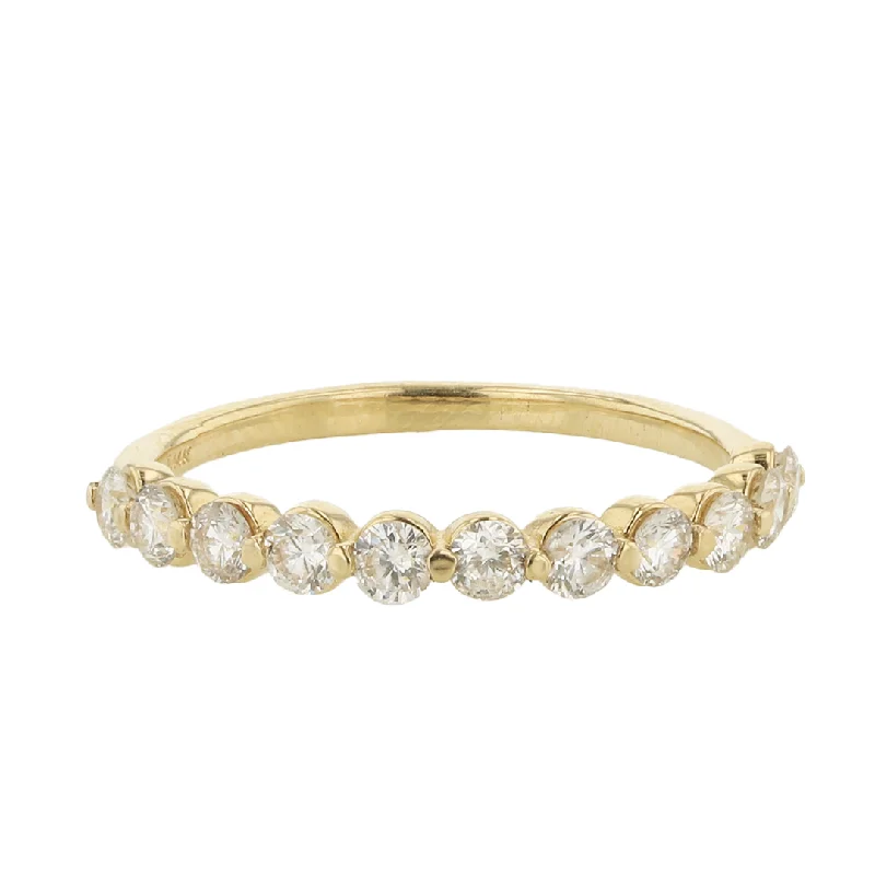 vintage-inspired pearl brooch "The Brenna Diamond Band" 0.72CTTW 14KYG
