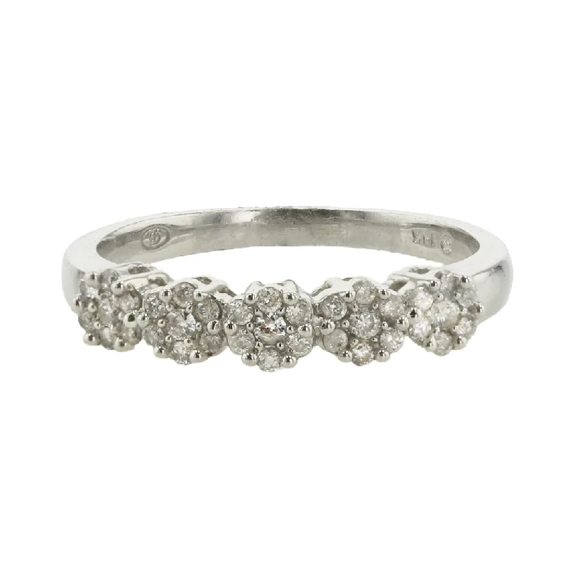 modern geometric gold ring "The Daisy Diamond Ring" 0.30 CTTW 14KWG