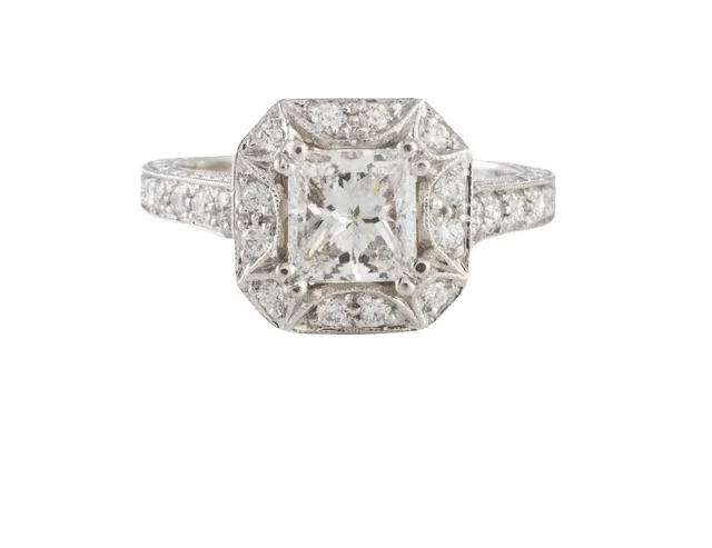 unique square diamond ring The Highpoint (Semi-Mount)