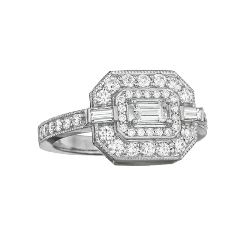 luxury emerald ring platinum The New Rendition Ring