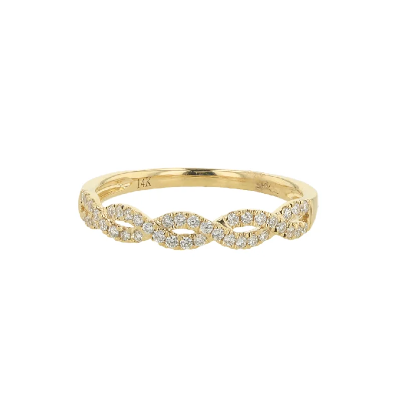 vintage rose gold engagement ring "The Tippa Diamond Band" 0.22CTTW 14KYG