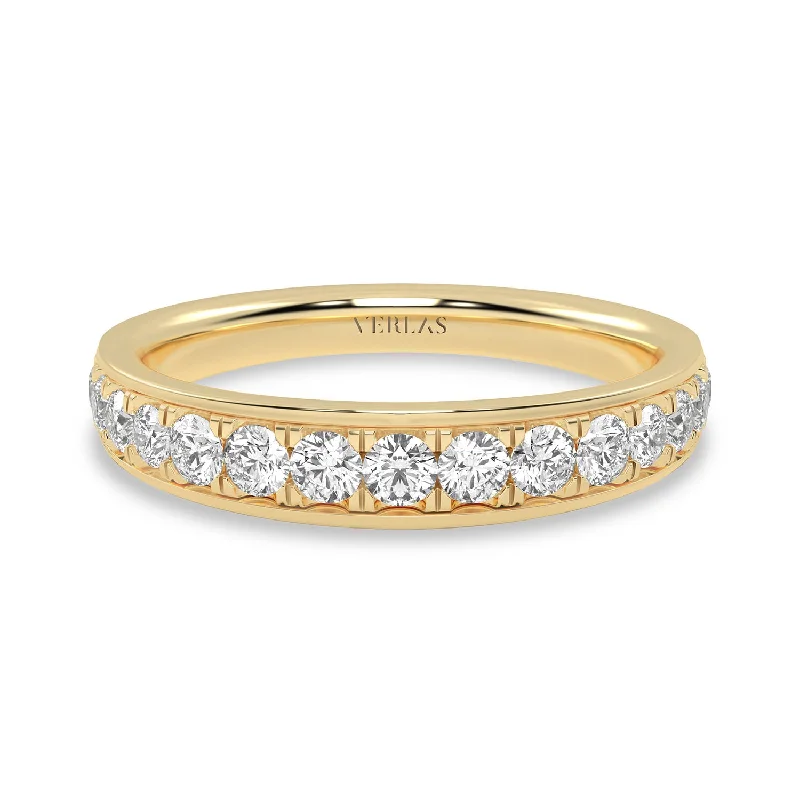modern infinity signet ring Trailing Diamonds Band