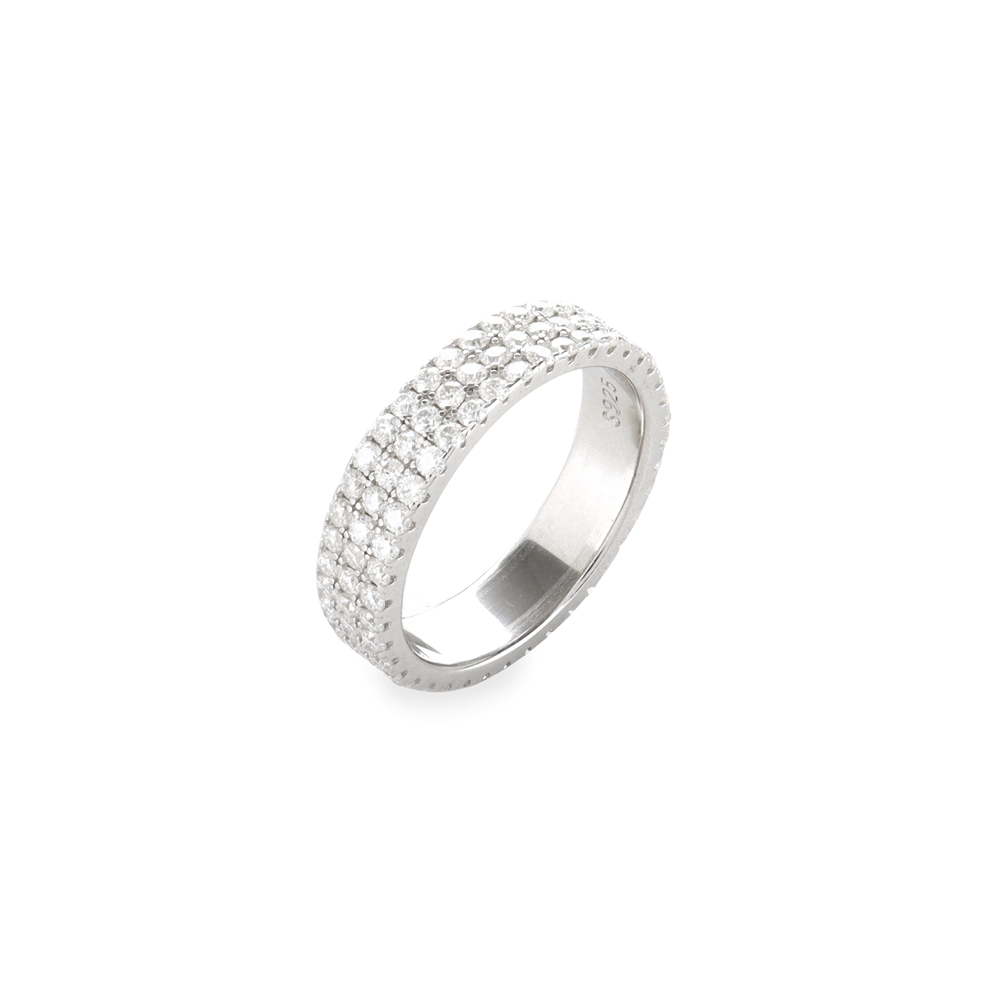 adjustable rope bracelet handmade TRIPLE ETERNITY DIAMOND RING
