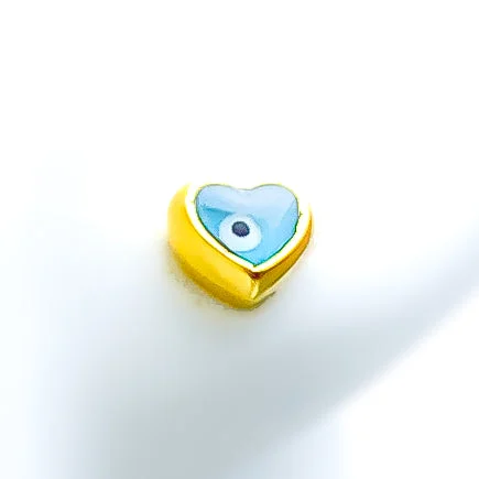 modern hexagon stud earrings Turquoise Evil Eye 21k Gold Heart Tops