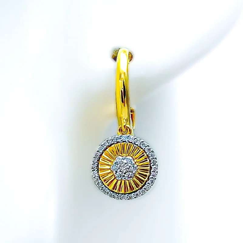 real peridot charm bracelet Unique Striped Dangling 18K Gold + Diamond Earrings