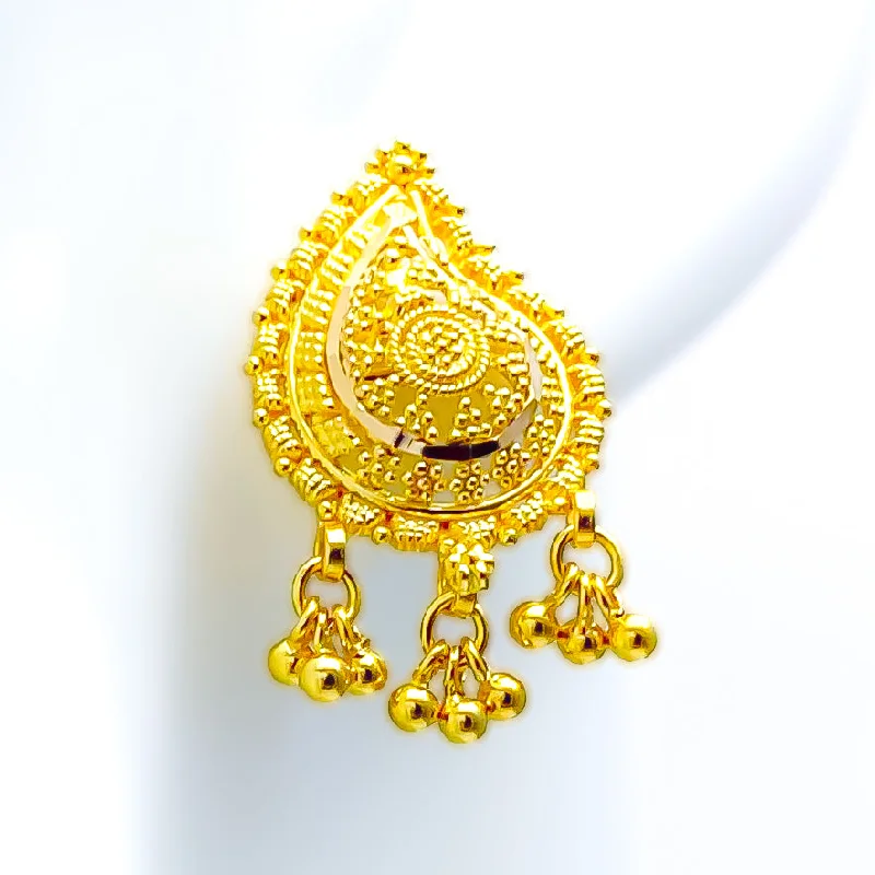 hammered gold stacking rings Vibrant Sophisticated 22k Gold Earrings