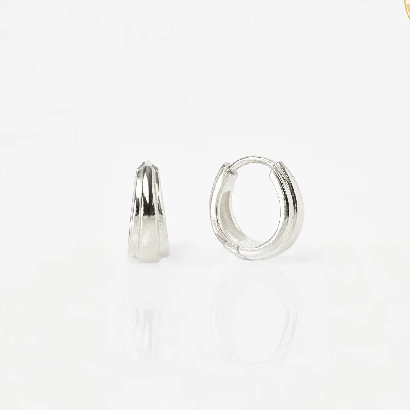 natural garnet gemstone ring Vintage Huggie Hoop