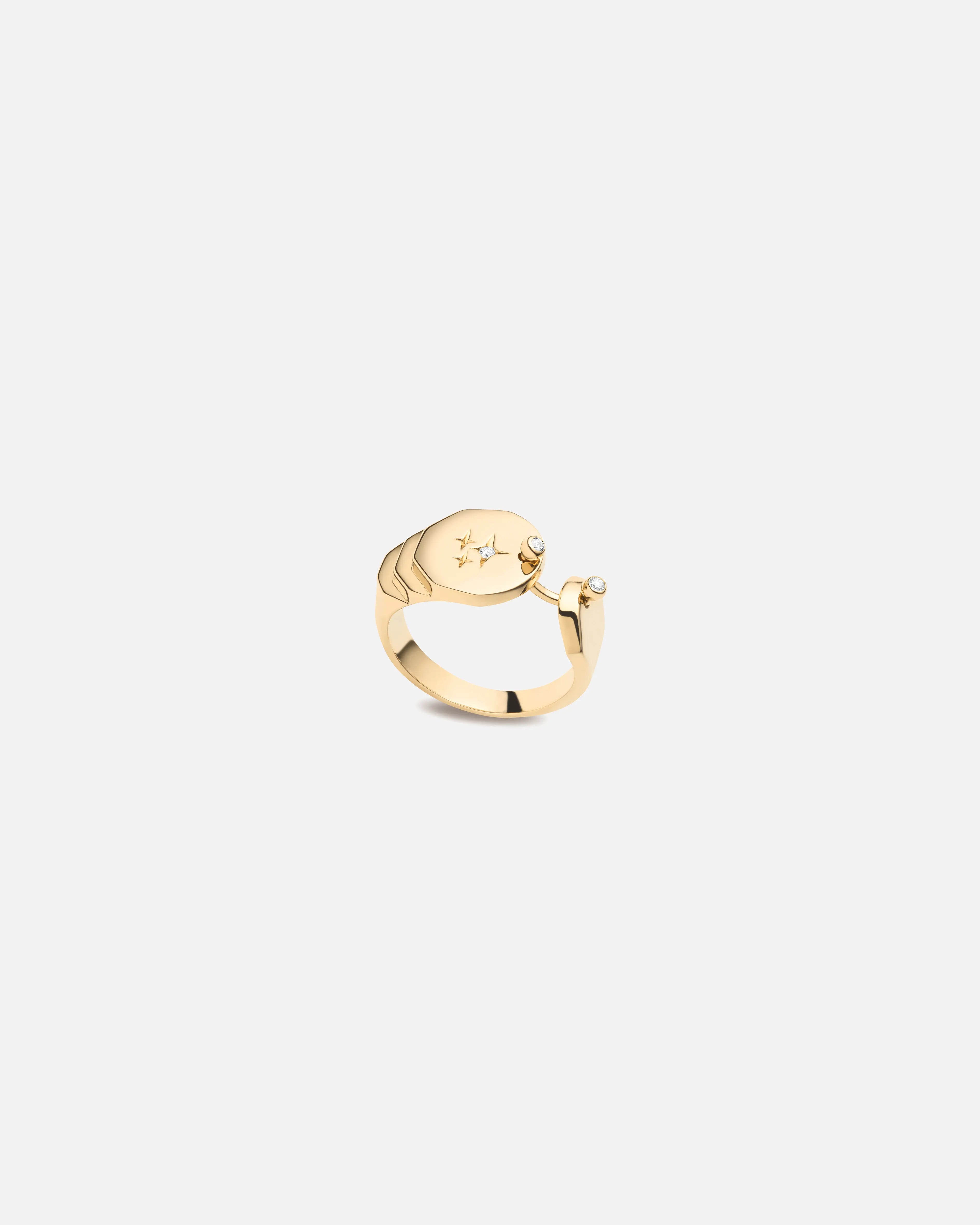 real opal engagement ring Yellow Gold Mood Sparkles Ring