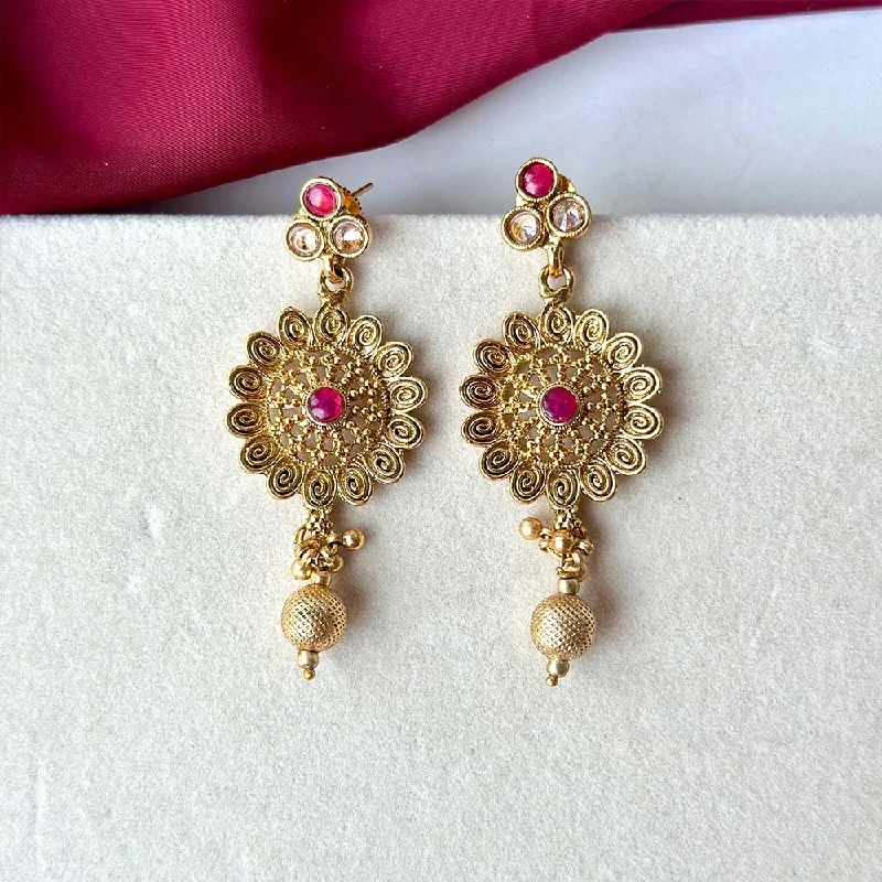 gold and diamond nose stud Zhuri Earrings (Ruby)