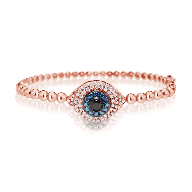 sterling silver toe ring set Gold & Diamond Evil Eye Beaded Bracelet