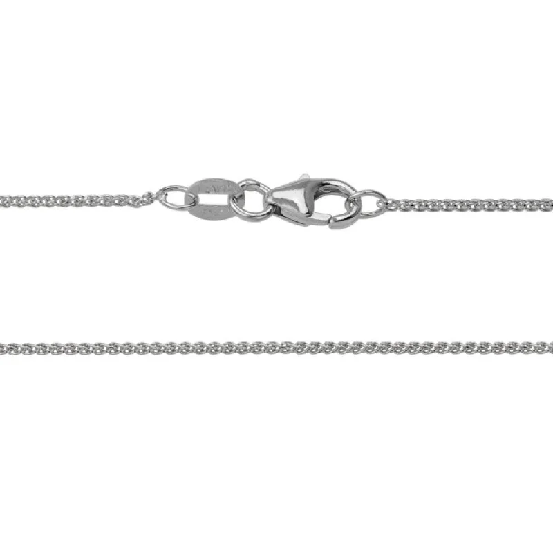 tiny diamond cross necklace 14k 1mm Diamond-Cut Wheat Chain