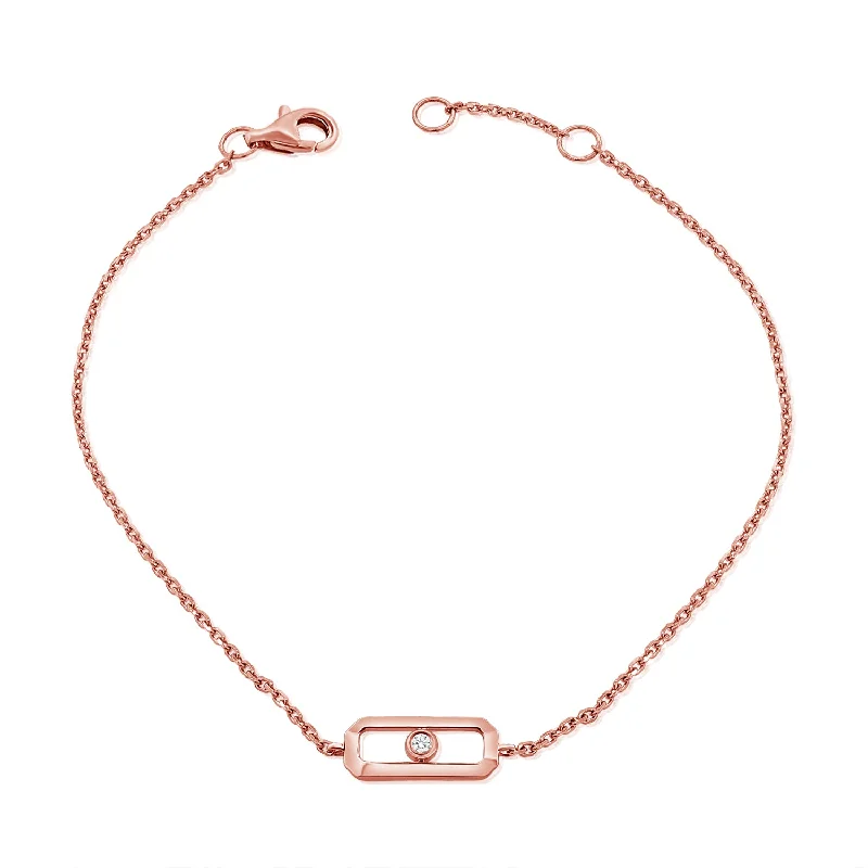 personalized gemstone pendant necklace 14K Bezel Set Chain Bracelet