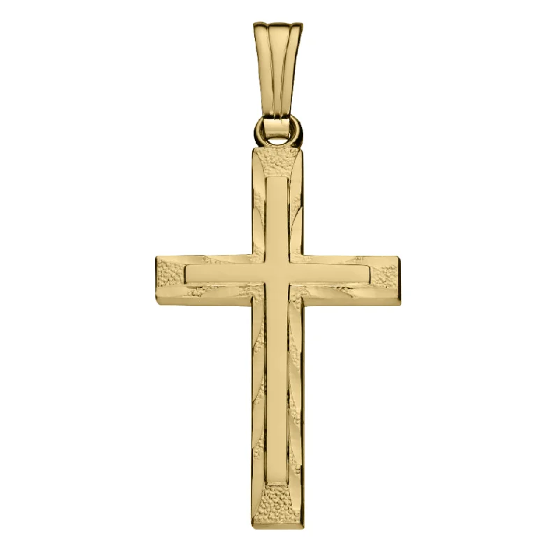 real ruby pendant necklace 14k Diamond-Cut Cross Pendant Necklace 18"