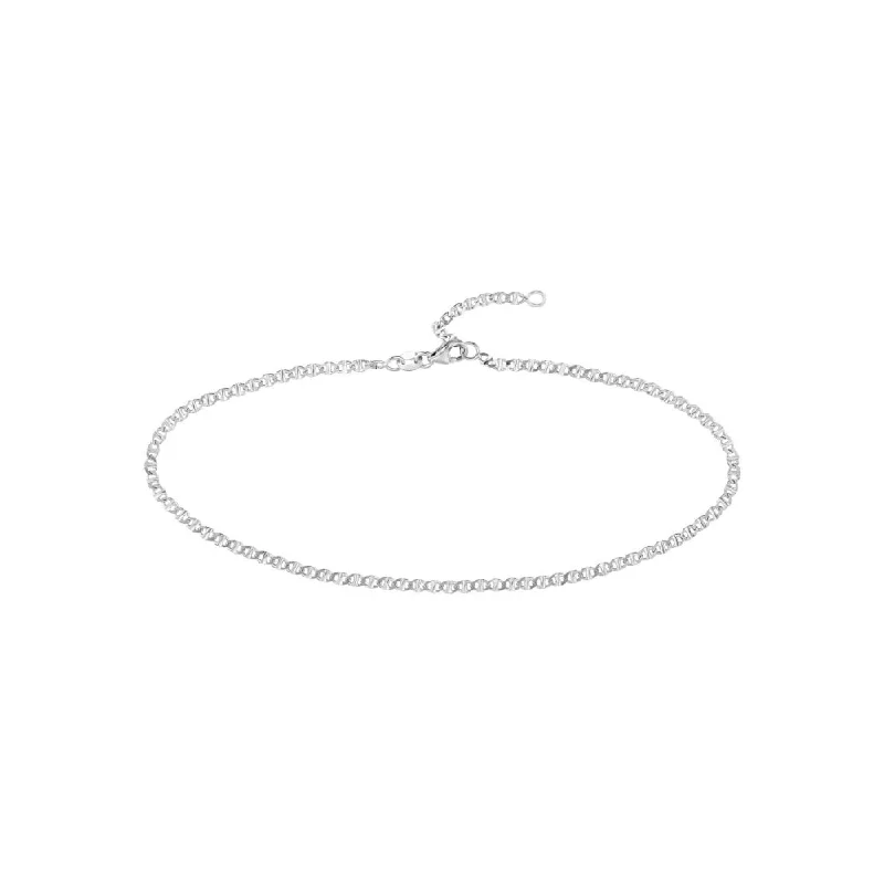 silver anklet with charms 14k Gold Adjustable Anklet