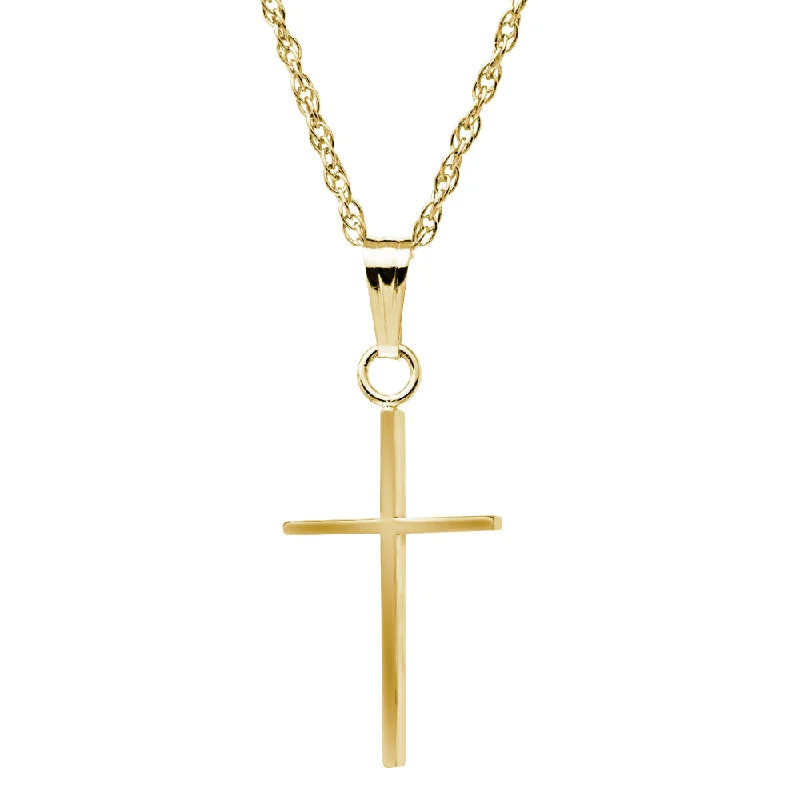 emerald cut diamond wedding ring 14k Gold Cross Necklace 18"