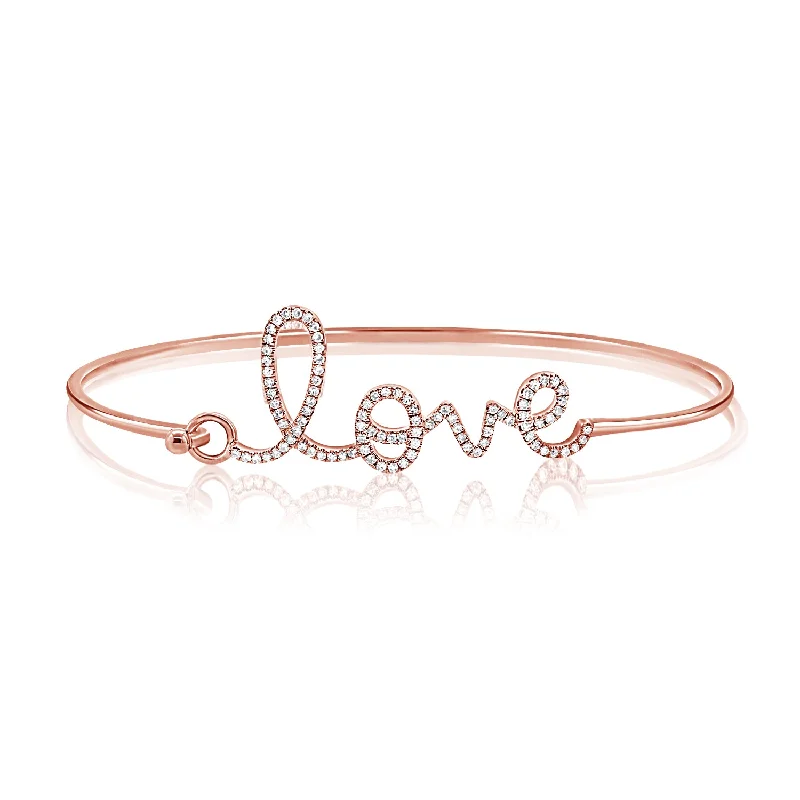 sterling silver dragonfly pendant 14K Gold Diamond Love Bangle