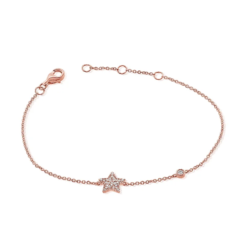 custom zodiac sign ring 14K Gold Diamond Star Bracelet