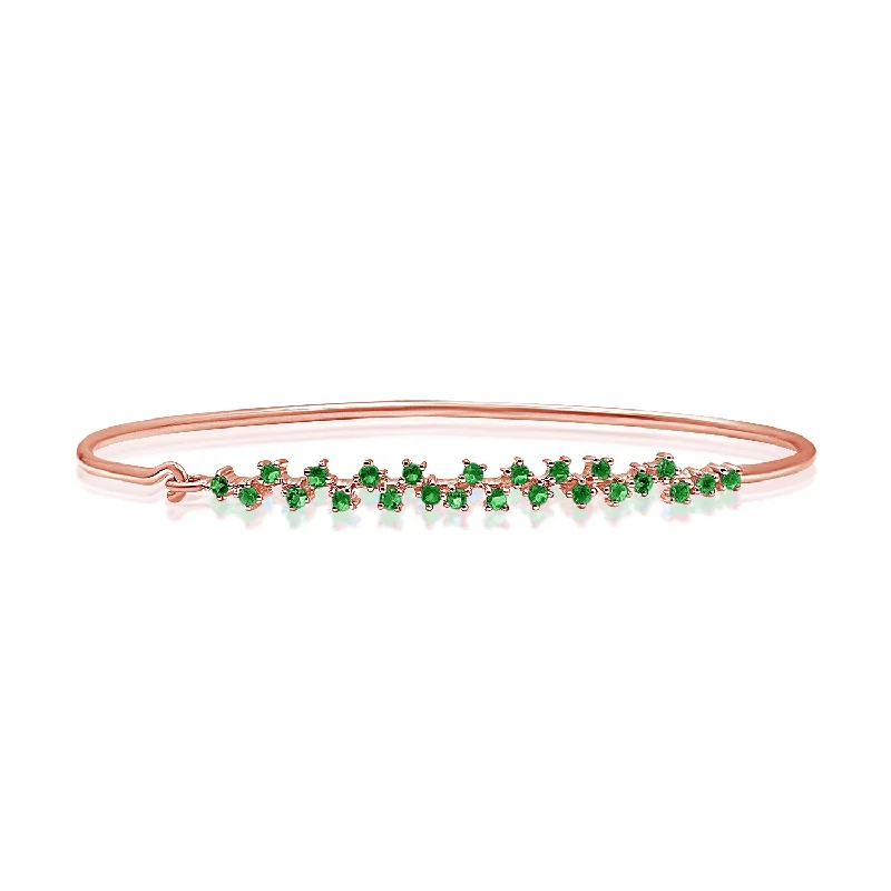 handcrafted gemstone drop earrings 14K Gold & Emerald Bangle Bracelet