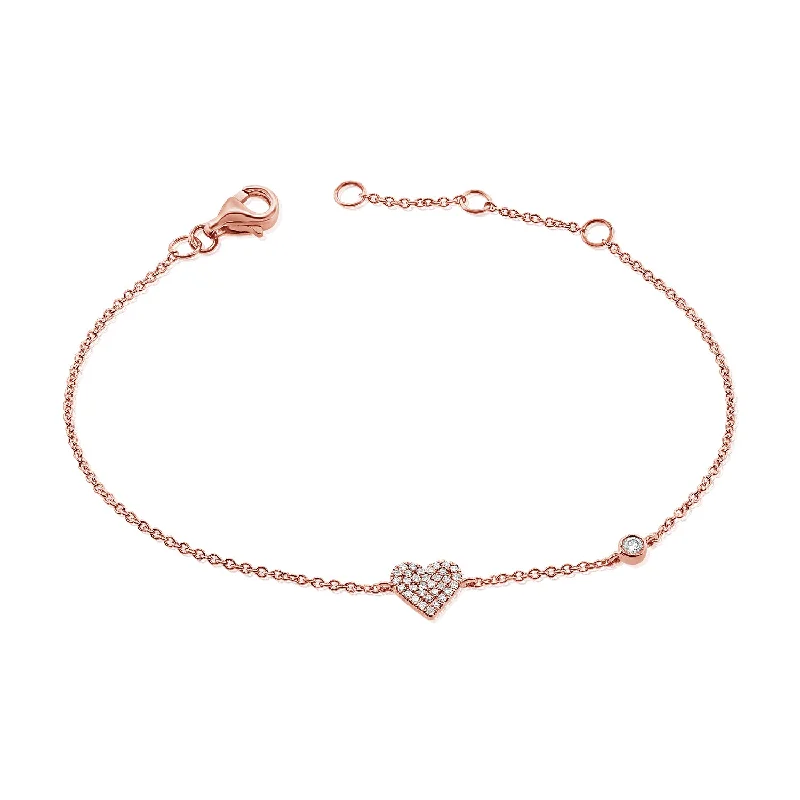 gemstone cluster earrings silver 14K Gold Heart Love Bracelet with Diamonds