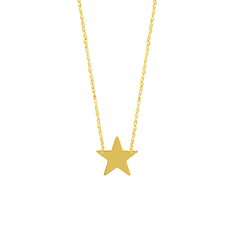 gold medallion pendant necklace 14k Gold Mini Star Necklace