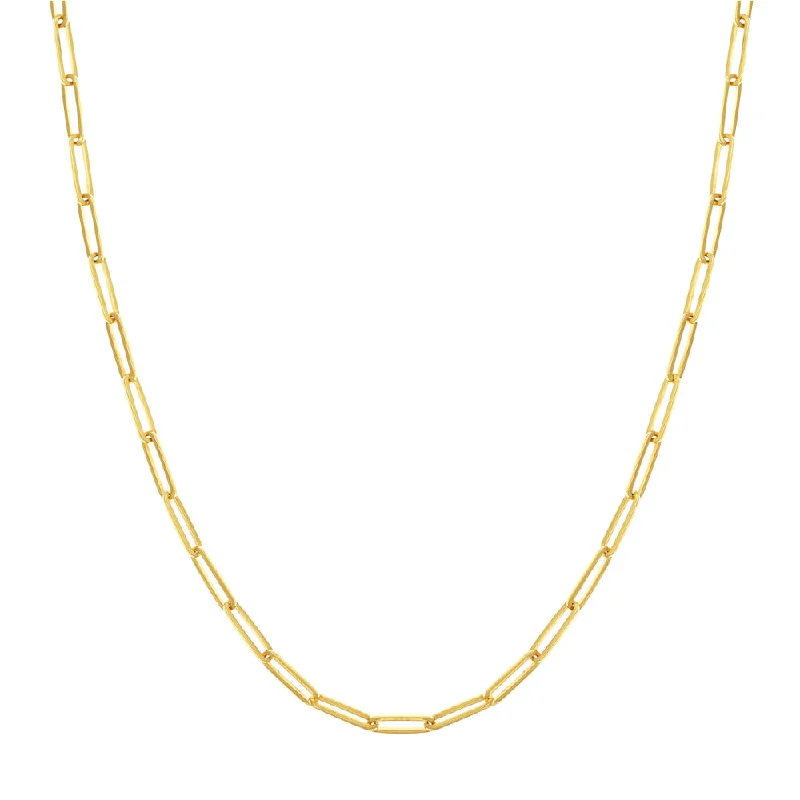 titanium black matte ring 14k Gold Paperclip Chain Necklace