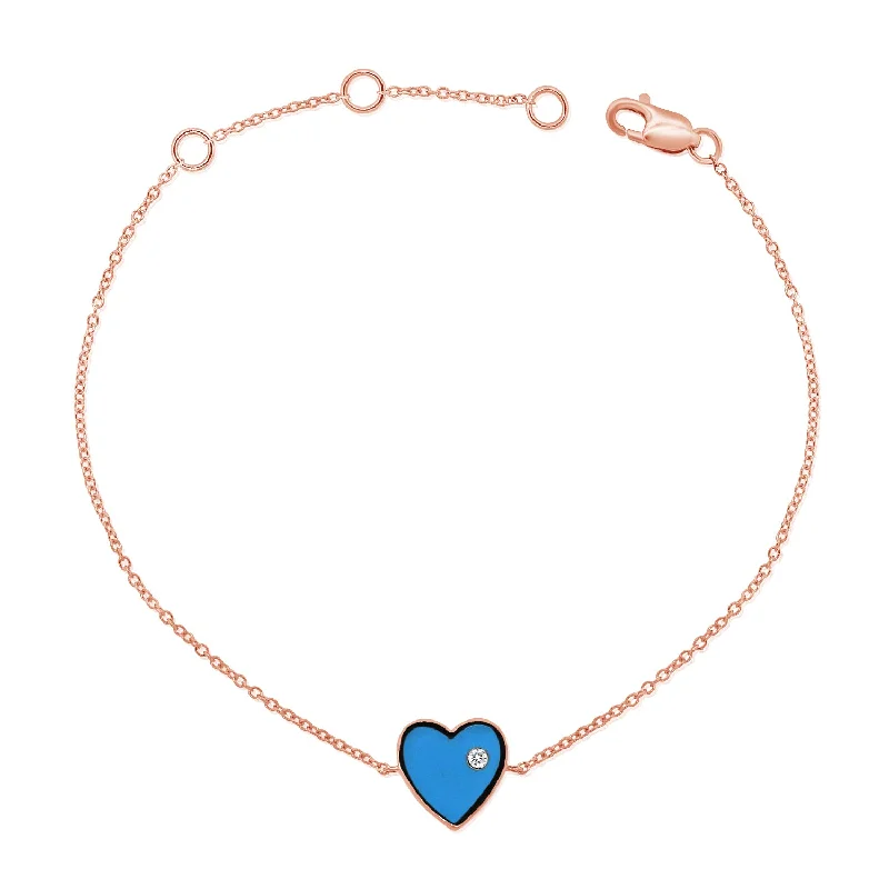 natural jade ring 14K Gold Turquoise Heart Bracelet