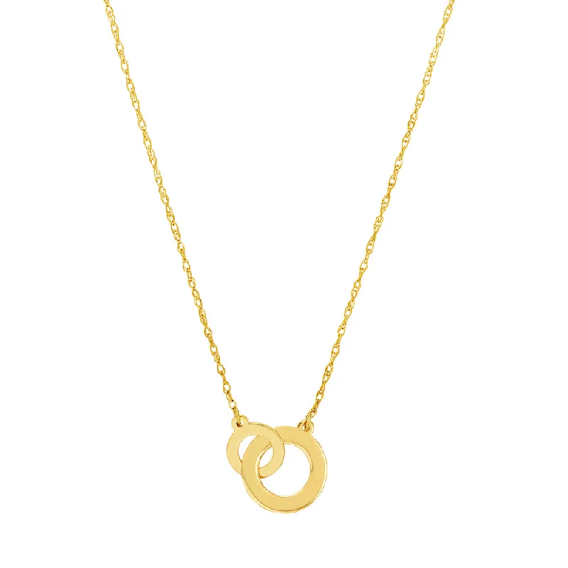 celestial galaxy planet earrings 14k Interlocked Circles Necklace