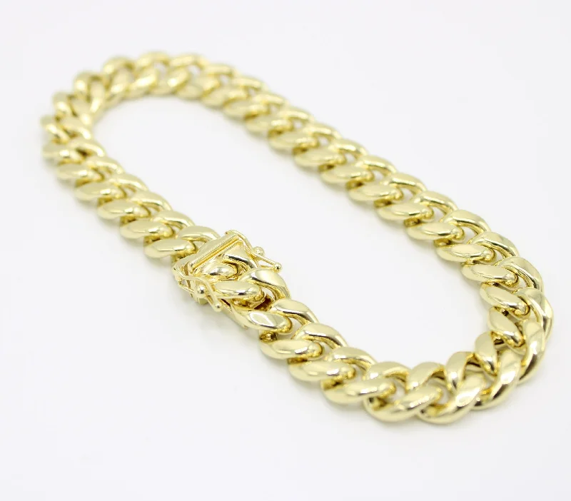 silver infinity knot ring 14K Semi-Solid Miami Cuban Bracelet