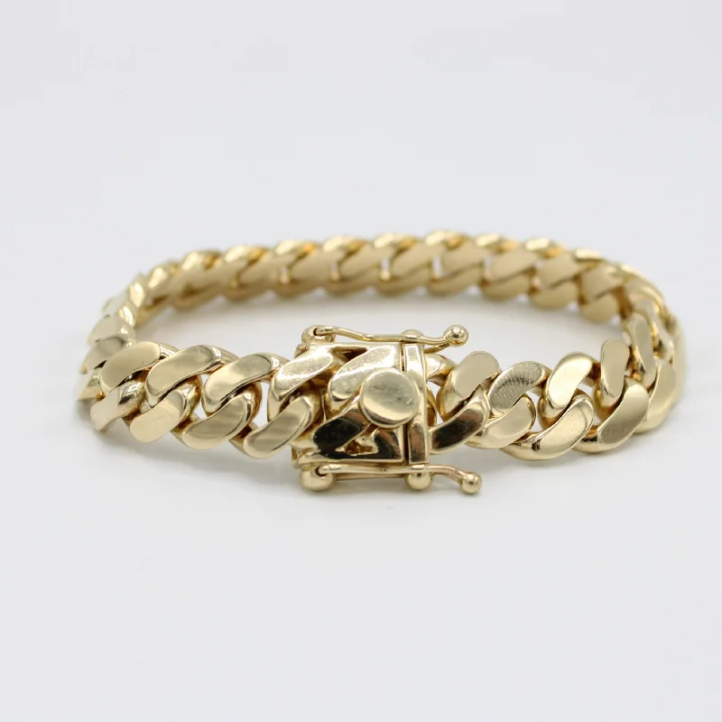 custom nameplate bracelet silver 14K Solid BMX Cuban Bracelet \\12.8 mm\\ Yellow Gold custom nameplate bracelet silver 14K Solid BMX Cuban Bracelet \\12.8 mm\\ Yellow Gold