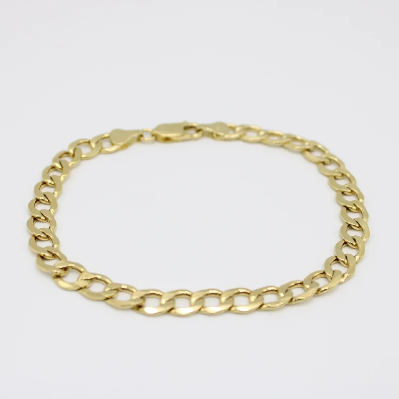 dainty snake ring gold 14K Semi-Solid Classic Flast Cuban Bracelet