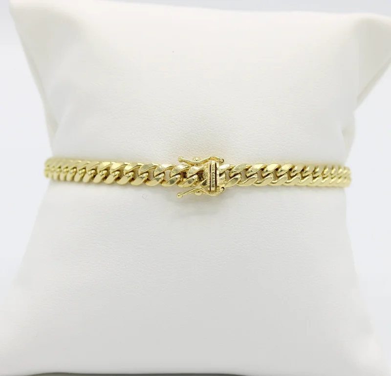 men’s black diamond cufflinks 14K Semi-Solid Cuban Bracelet Yellow Gold // 5.6mm - 8.5 in // men’s black diamond cufflinks 14K Semi-Solid Cuban Bracelet Yellow Gold // 5.6mm - 8.5 in //