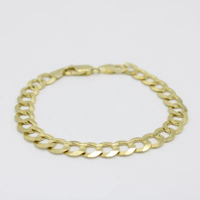 ethical lab-grown diamond ring 14K Solid Flat Cuban Bracelet \\ 9.4 mm \\ Yellow Gold ethical lab-grown diamond ring 14K Solid Flat Cuban Bracelet \\ 9.4 mm \\ Yellow Gold