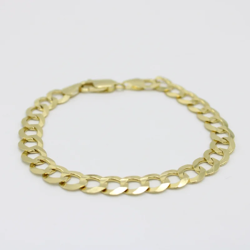 classic pearl choker necklace 14K Solid Flat Cuban Bracelet \\ 8.4 mm \\ Yellow Gold classic pearl choker necklace 14K Solid Flat Cuban Bracelet \\ 8.4 mm \\ Yellow Gold