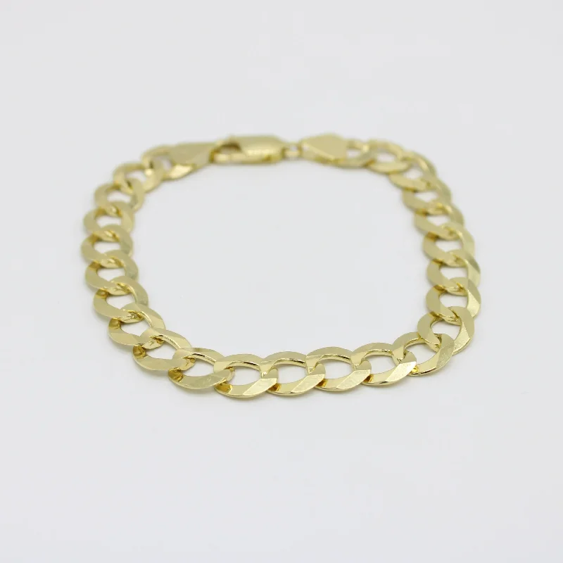 yellow sapphire engagement ring 14K Solid Flat Cuban Bracelet \\ 9.4 mm \\ Yellow Gold yellow sapphire engagement ring 14K Solid Flat Cuban Bracelet \\ 9.4 mm \\ Yellow Gold