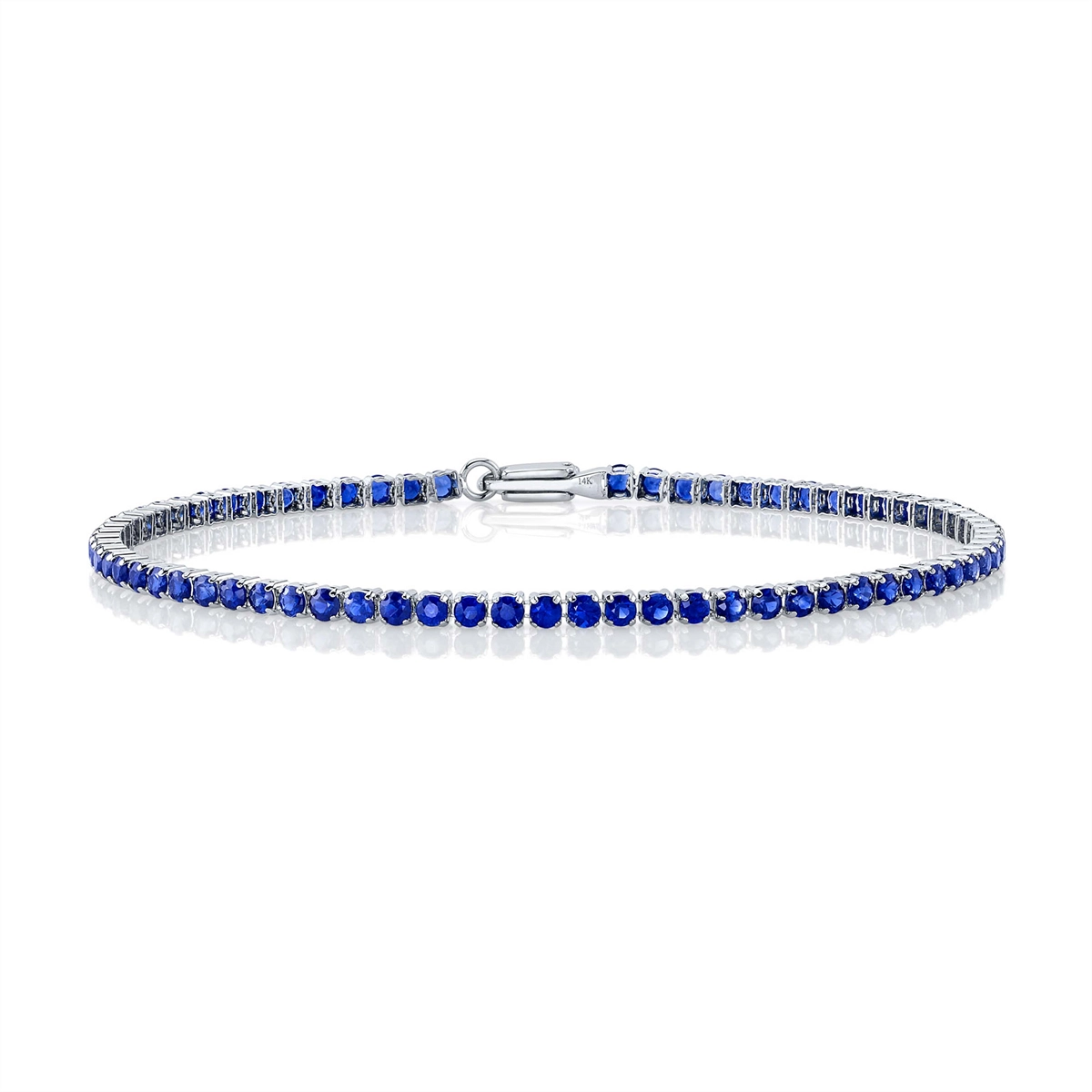 pearl and gold chain earrings 14K White Gold Blue Sapphire Micro-Tennis Bracelet