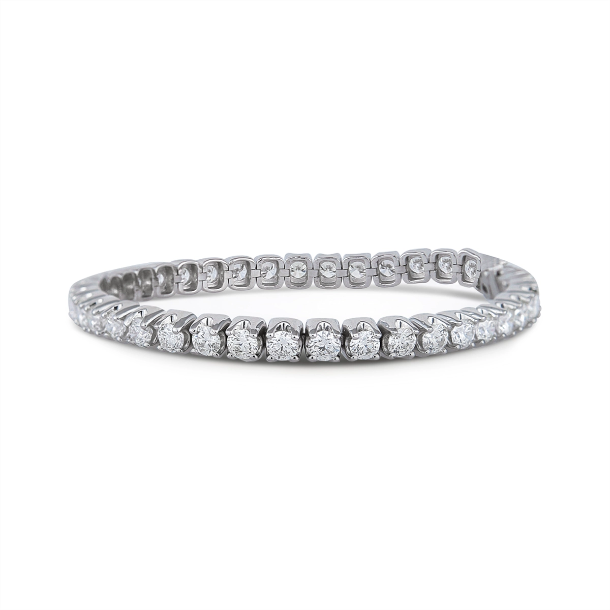 celestial crescent moon bracelet 14K White Gold Diamond Tennis Bracelet