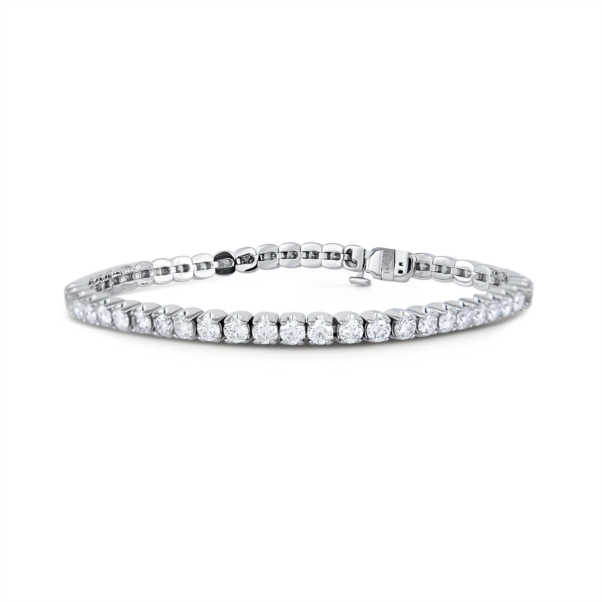 raw crystal cuff bracelet 14K White Gold Diamond Tennis Bracelet
