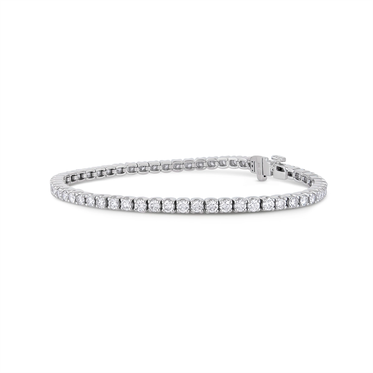 dainty silver hamsa bracelet 14K White Gold Diamond Tennis Bracelet