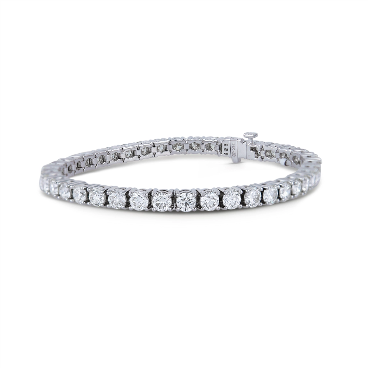 handcrafted opal inlay ring 14K White Gold Diamond Tennis Bracelet